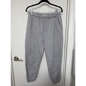 Garage Women's Gray Drawstring Elastic‎ Sweatpants Jogger Pockets Cuff